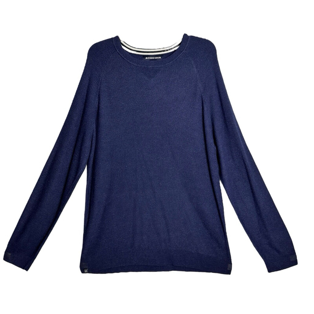 Mizzen + Main Mens XXL Navy Blue Cassady Crew Neck Sweater NWT Pullover